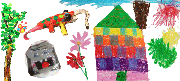 幼児の描いた絵画